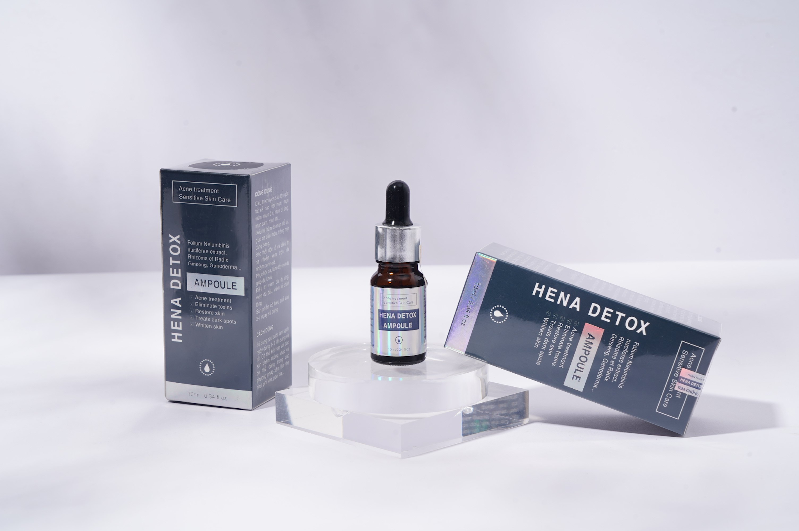 Hena Detox Ampoule - sản phẩm hỗ trợ điều trị mụn được giới chuyên gia da liễu khuyên dùng