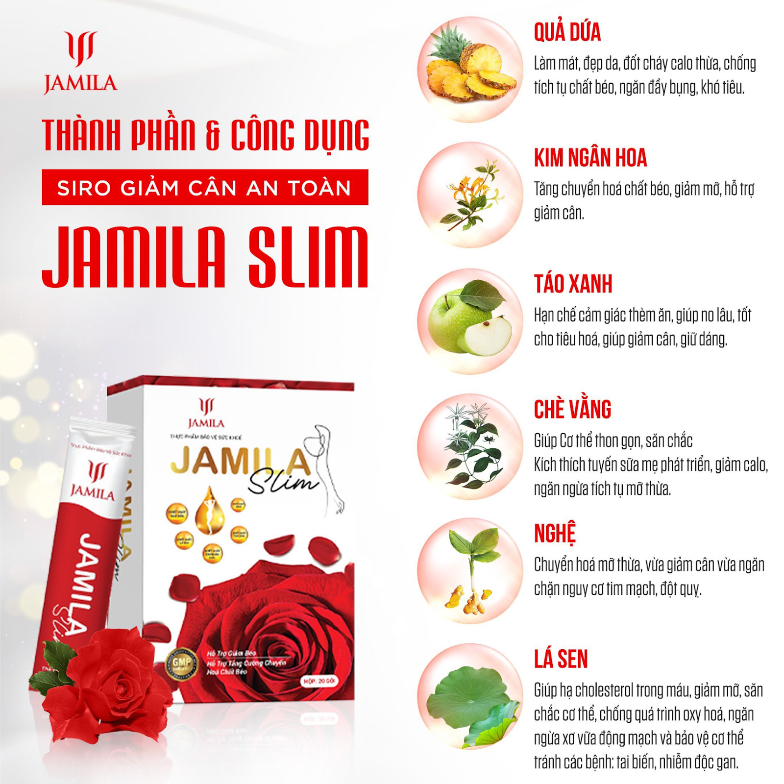 Jamila Slim - siro giảm cân làm đẹp thông minh được nhiều người tin dùng